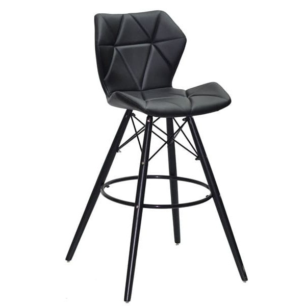 Барний стілець Onder Mebli Greg BAR 75 - BK Чорний Екошкіра-0