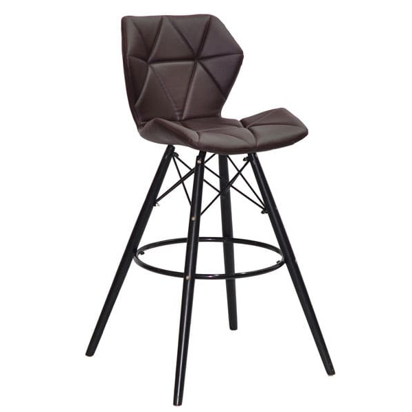 Барний стілець Onder Mebli Greg BAR 75 - BK Коричневий 1015 Екошкіра-0