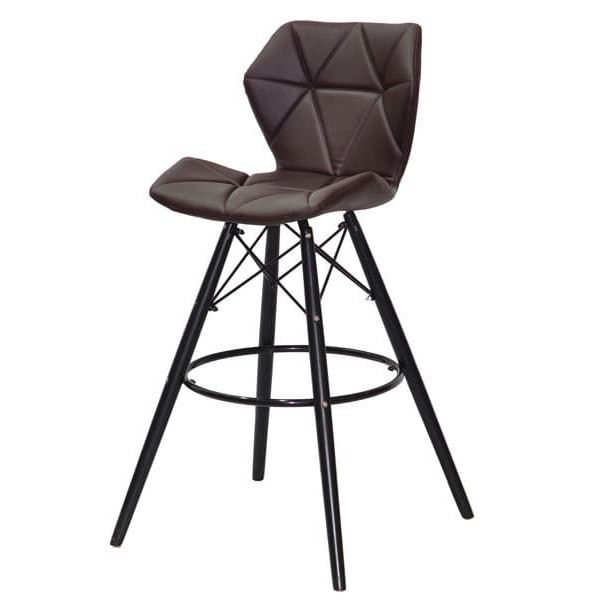 Барний стілець Onder Mebli Greg BAR 75 - BK Коричневий 1015 Екошкіра-1