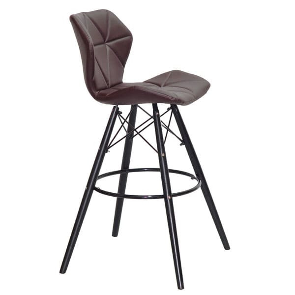 Барний стілець Onder Mebli Greg BAR 75 - BK Коричневий 1015 Екошкіра-2