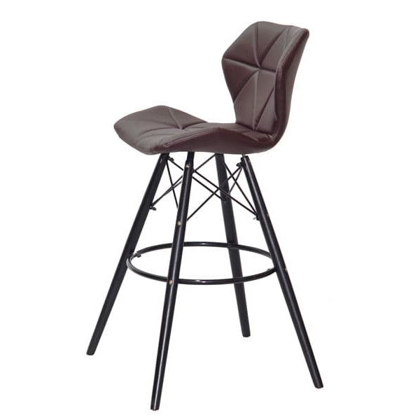 Барний стілець Onder Mebli Greg BAR 75 - BK Коричневий 1015 Екошкіра-3