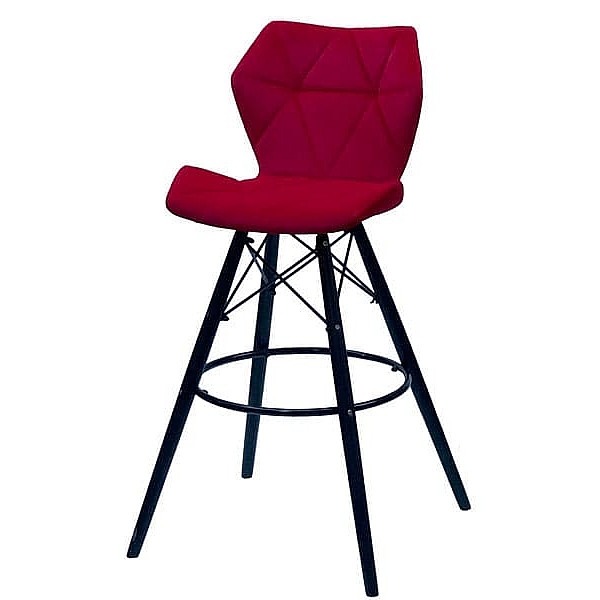 Барний стілець Onder Mebli Greg BAR 75 - BK Червоний B-1016 Оксамит-1