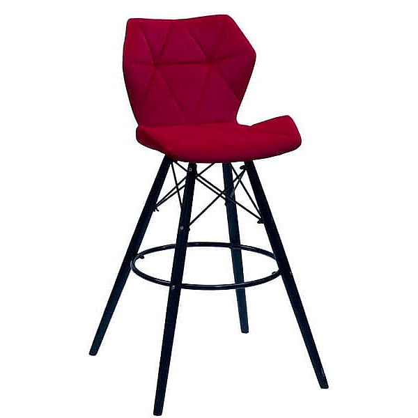 Барний стілець Onder Mebli Greg BAR 75 - BK Червоний B-1016 Оксамит-0