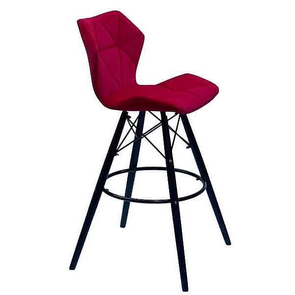 Барний стілець Onder Mebli Greg BAR 75 - BK Червоний B-1016 Оксамит-3