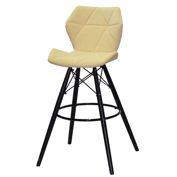 Барный стул Onder Mebli Greg BAR 75 - BK Молочный B-1020 Бархат-1