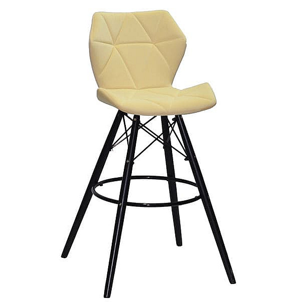 Барный стул Onder Mebli Greg BAR 75 - BK Молочный B-1020 Бархат-0