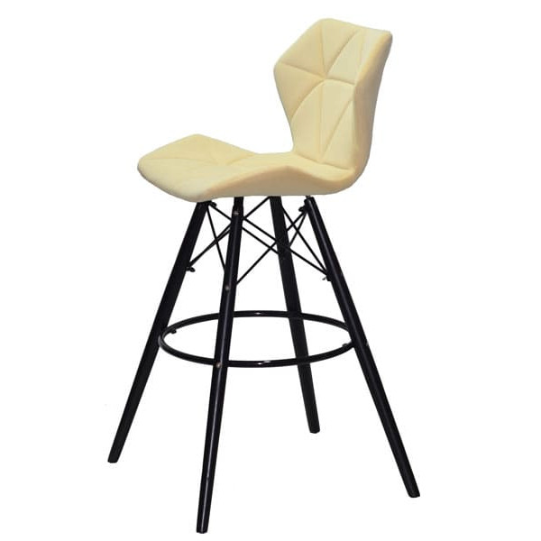 Барный стул Onder Mebli Greg BAR 75 - BK Молочный B-1020 Бархат-2