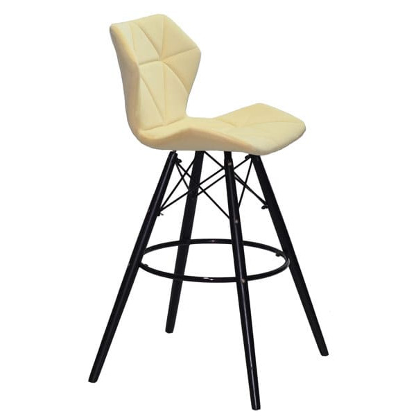 Барный стул Onder Mebli Greg BAR 75 - BK Молочный B-1020 Бархат-3