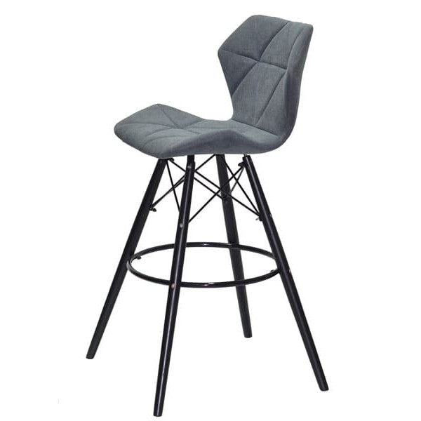 Барный стул Onder Mebli Greg BAR 75 - BK Серый SH - 1 Шенилл-2