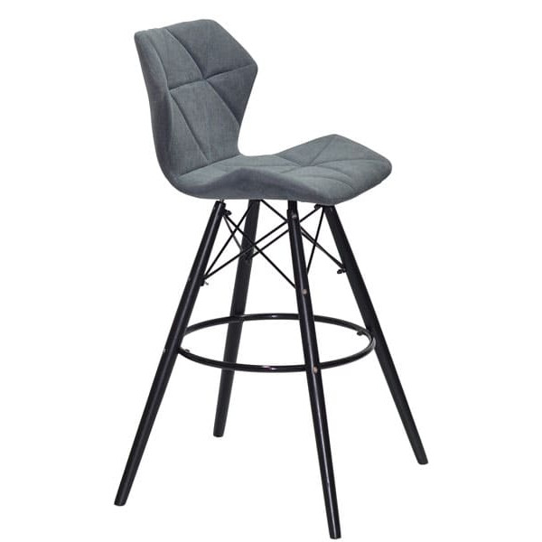 Барный стул Onder Mebli Greg BAR 75 - BK Серый SH - 1 Шенилл-3