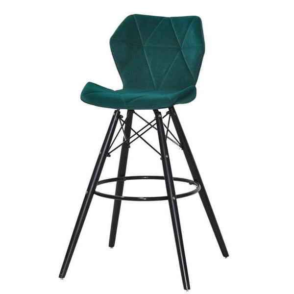 Барний стілець Onder Mebli Greg BAR 75 - BK Зелений B-1003 Оксамит-1