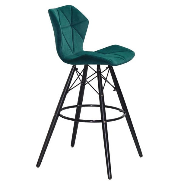 Барний стілець Onder Mebli Greg BAR 75 - BK Зелений B-1003 Оксамит-2