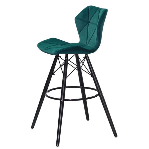Барний стілець Onder Mebli Greg BAR 75 - BK Зелений B-1003 Оксамит-3