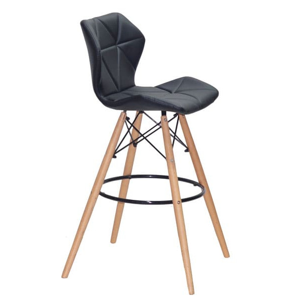 Барний стілець Onder Mebli Greg BAR 75 Чорний Екошкіра-2