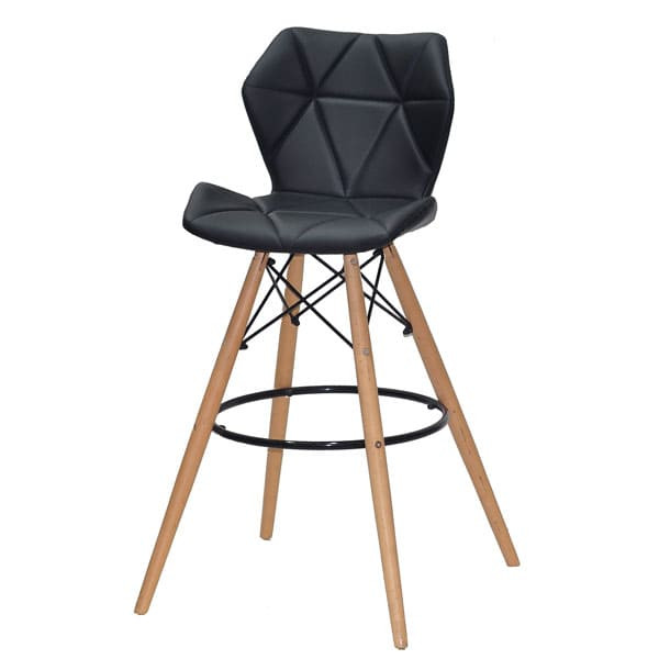 Барний стілець Onder Mebli Greg BAR 75 Чорний Екошкіра-1