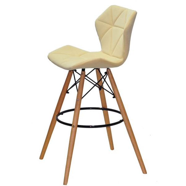 Барный стул Onder Mebli Greg BAR 75 Молочный B-1020 Бархат-2