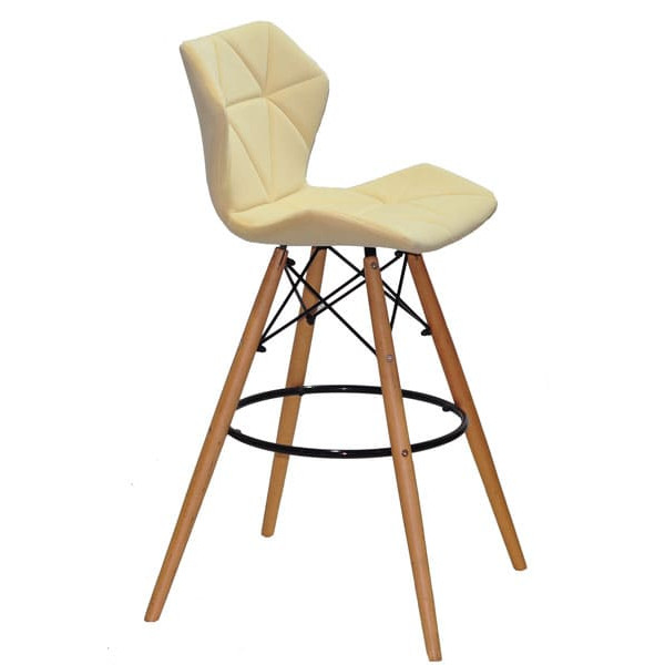 Барный стул Onder Mebli Greg BAR 75 Молочный B-1020 Бархат-3