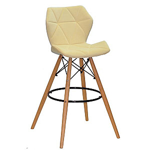 Барный стул Onder Mebli Greg BAR 75 Молочный B-1020 Бархат