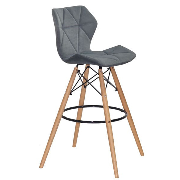 Барний стілець Onder Mebli Greg BAR 75 Сірий B-1004 Оксамит-2