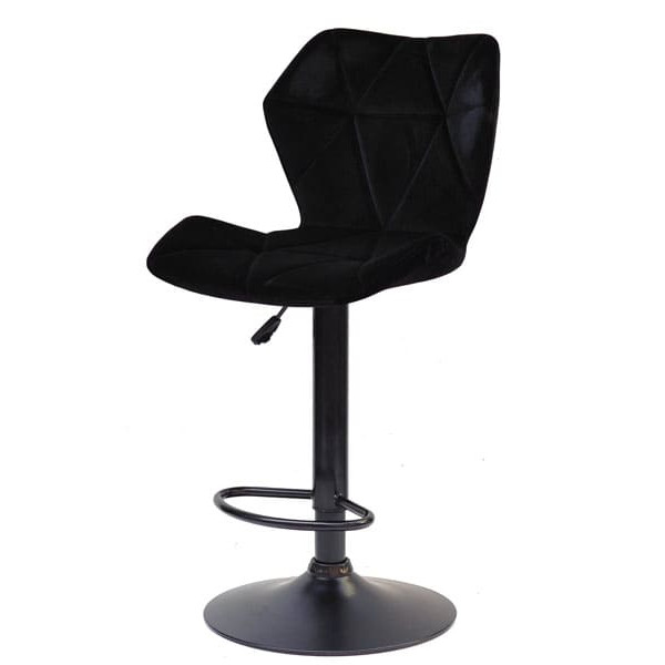 Барний стілець Onder Mebli Torino BAR BK - BASE Чорний B-1011 Оксамит-1