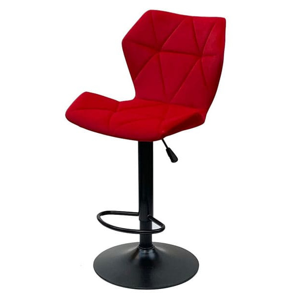 Барний стілець Onder Mebli Torino BAR BK - BASE Червоний B-1016 Оксамит-1