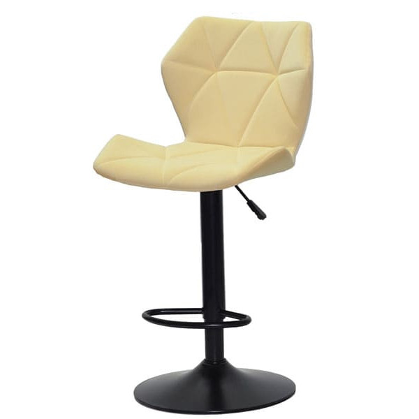 Барний стілець Onder Mebli Torino BAR BK - BASE Молочний B-1020 Оксамит-1