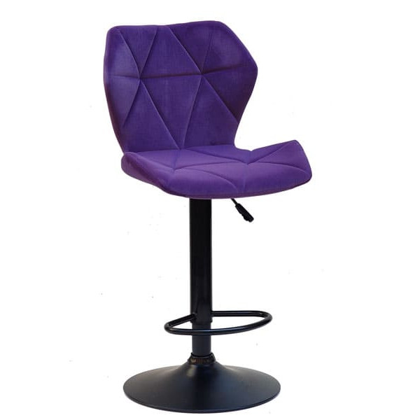 Барний стілець Onder Mebli Torino BAR BK - BASE Пурпур B-1013 Оксамит-0