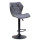 Барный стул Onder Mebli Torino BAR BK - BASE Серый 1001 Экокожа