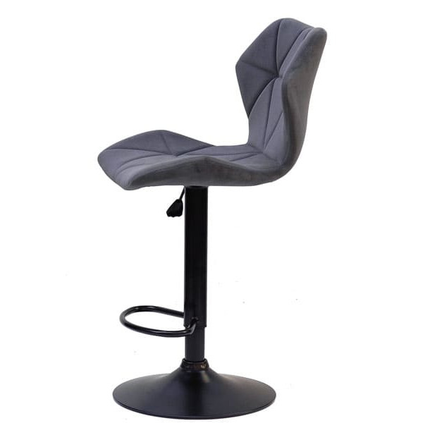 Барний стілець Onder Mebli Torino BAR BK - BASE Сірий B-1004 Оксамит-2