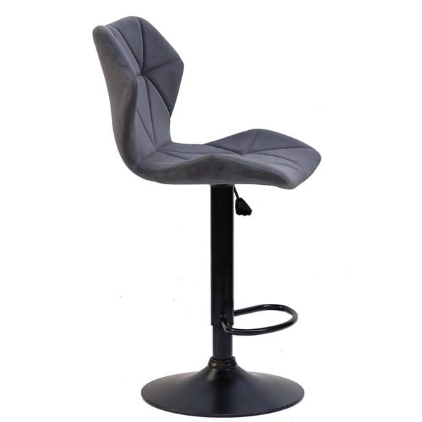 Барний стілець Onder Mebli Torino BAR BK - BASE Сірий B-1004 Оксамит-3