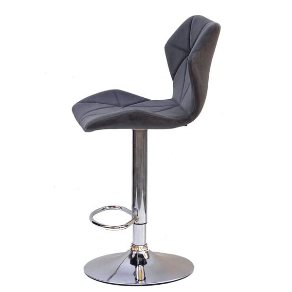 Барний стілець Onder Mebli Torino BAR CH - BASE Сірий B-1004 Оксамит-2