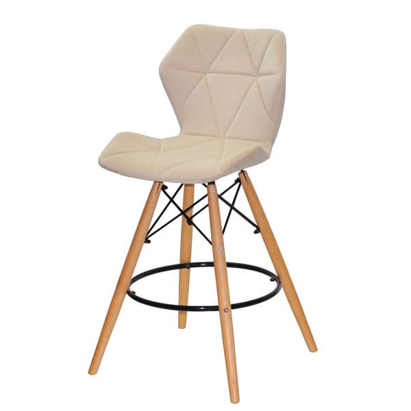Полубарный стул Onder Mebli Greg BAR 65 Бежевый B-1005 Бархат-1
