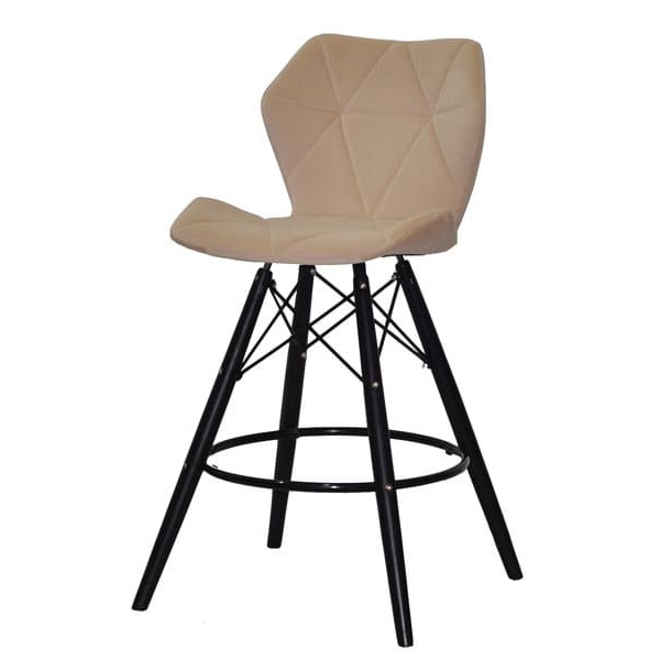 Полубарный стул Onder Mebli Greg BAR 65 - BK Бежевый B-1005 Бархат-1