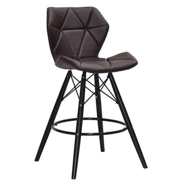 Полубарный стул Onder Mebli Greg BAR 65 - BK Коричневый 1015 Экокожа-0