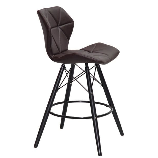 Полубарный стул Onder Mebli Greg BAR 65 - BK Коричневый 1015 Экокожа-2