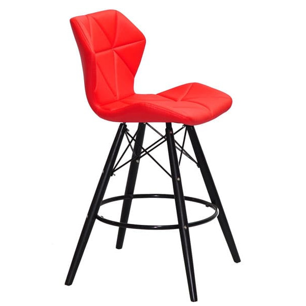 Напівбарний стілець Onder Mebli Greg BAR 65 - BK Червоний 1007-0
