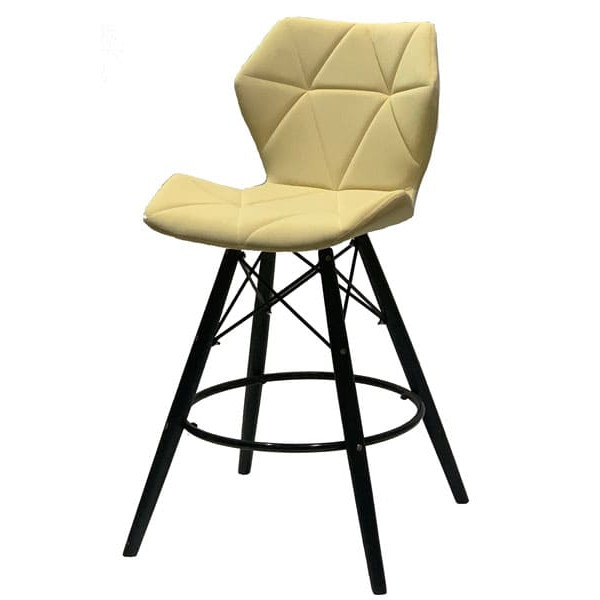 Полубарный стул Onder Mebli Greg BAR 65 - BK Молочный B-1020 Бархат-1