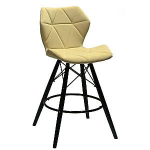 Напівбарний стілець Onder Mebli Greg BAR 65 - BK Молочний B-1020 Оксамит