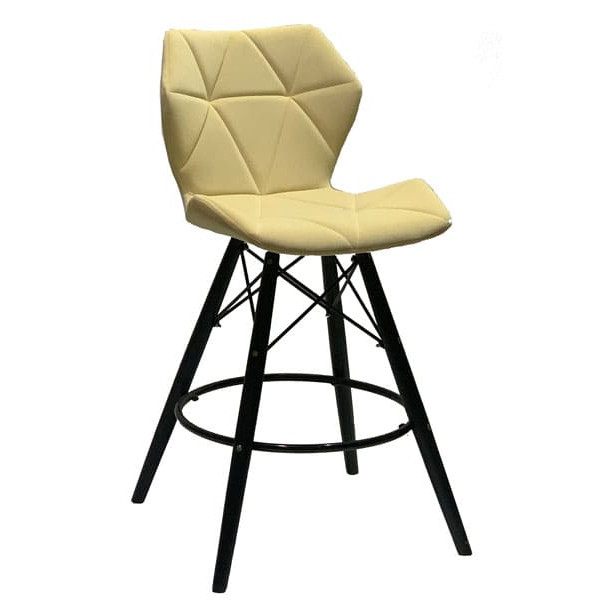 Полубарный стул Onder Mebli Greg BAR 65 - BK Молочный B-1020 Бархат-0