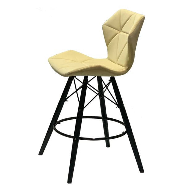 Полубарный стул Onder Mebli Greg BAR 65 - BK Молочный B-1020 Бархат-2