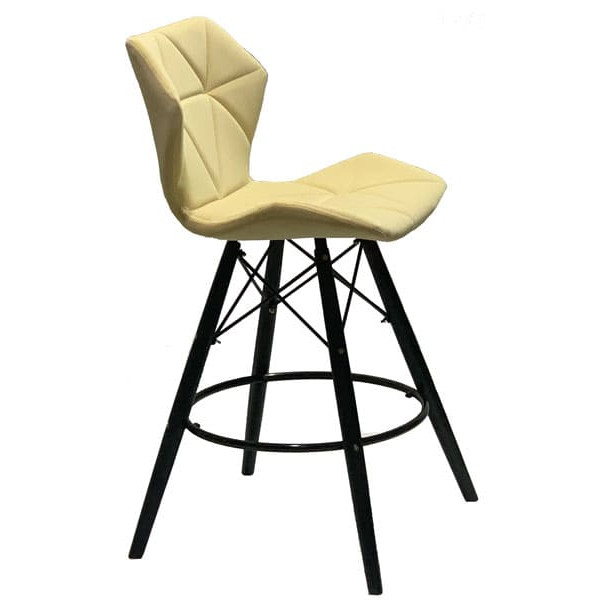 Полубарный стул Onder Mebli Greg BAR 65 - BK Молочный B-1020 Бархат-3