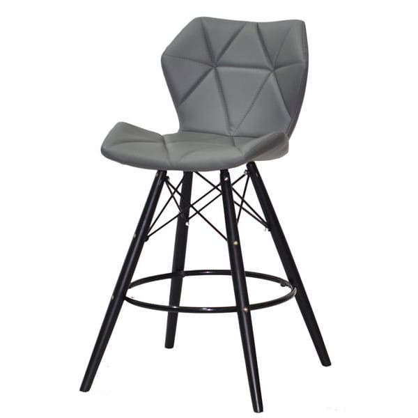 Напівбарний стілець Onder Mebli Greg BAR 65 - BK Сірий 1001-1