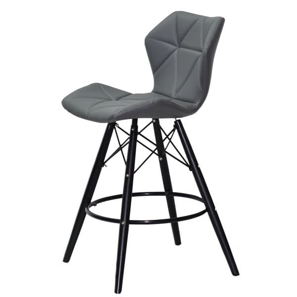 Напівбарний стілець Onder Mebli Greg BAR 65 - BK Сірий 1001-3