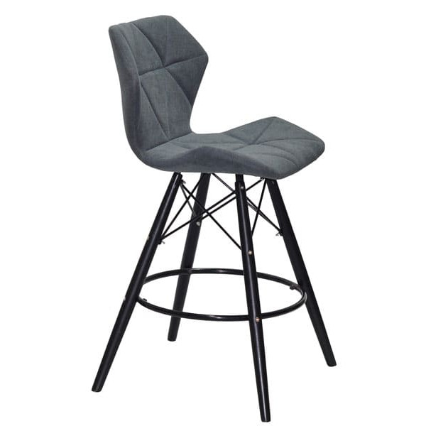 Полубарный стул Onder Mebli Greg BAR 65 - BK Серый SH - 1 Шенилл-3