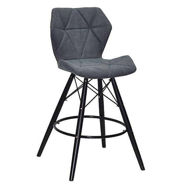 Полубарный стул Onder Mebli Greg BAR 65 - BK Серый SH - 1 Шенилл-0
