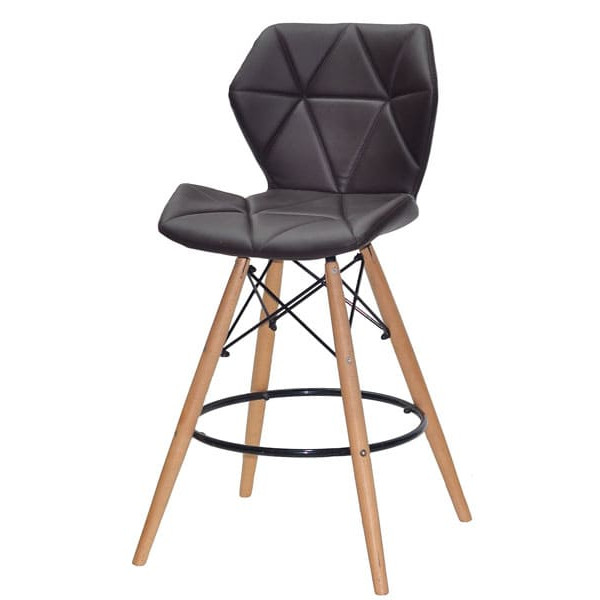 Полубарный стул Onder Mebli Greg BAR 65 Коричневый 1015 Экокожа-1