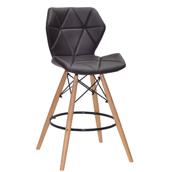 Полубарный стул Onder Mebli Greg BAR 65 Коричневый 1015 Экокожа-0