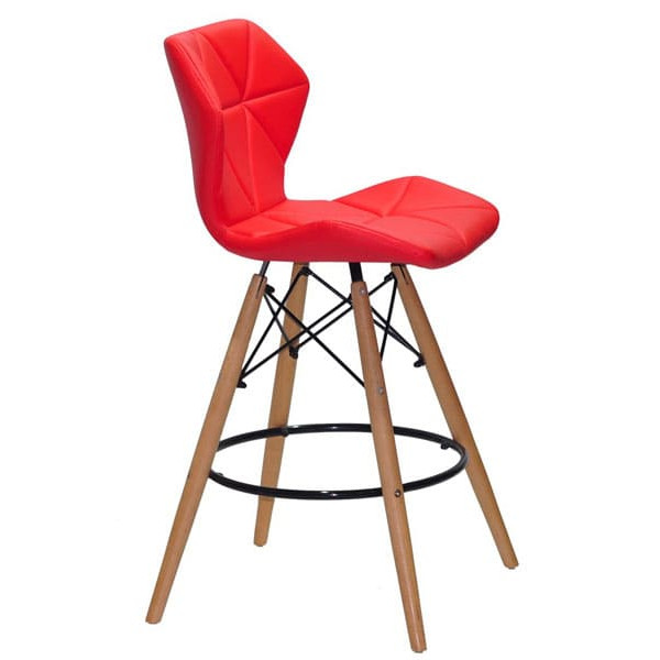 Полубарный стул Onder Mebli Greg BAR 65 Красный 1007 Экокожа-2