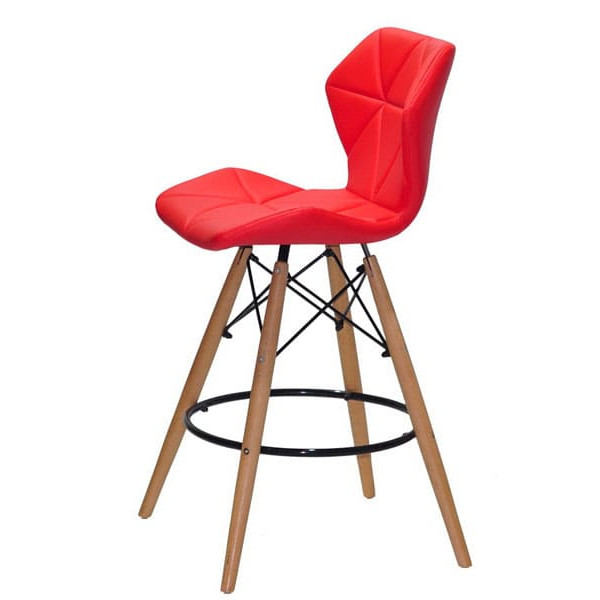 Полубарный стул Onder Mebli Greg BAR 65 Красный 1007 Экокожа-3