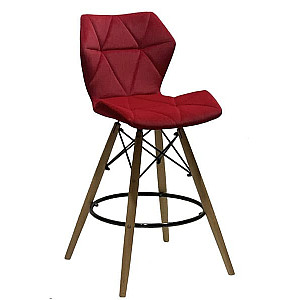 Напівбарний стілець Onder Mebli Greg BAR 65 Червоний B-1016 Оксамит